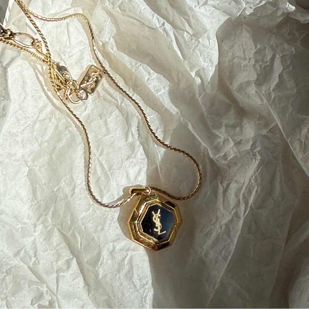 Vintage Yves saint laurent YSL necklace in YSL logo